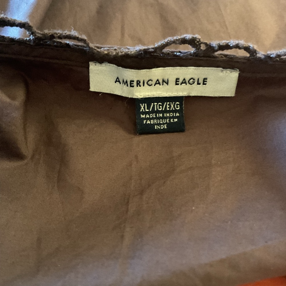 American Eagle Outfitters Dark Brown Blouse - Picture 3 of 4